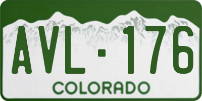 CO license plate AVL176