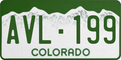 CO license plate AVL199