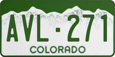 CO license plate AVL271