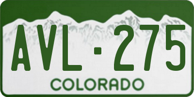 CO license plate AVL275