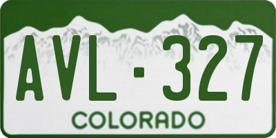 CO license plate AVL327