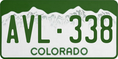 CO license plate AVL338