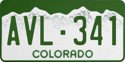 CO license plate AVL341