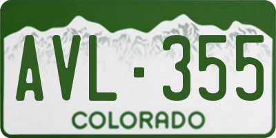 CO license plate AVL355