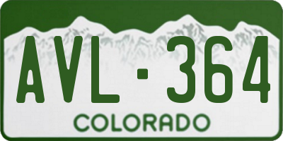 CO license plate AVL364