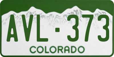 CO license plate AVL373