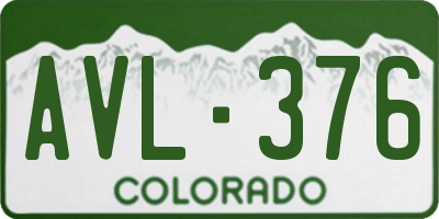 CO license plate AVL376