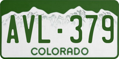 CO license plate AVL379