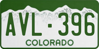 CO license plate AVL396