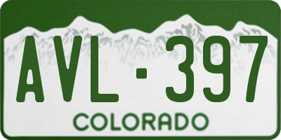 CO license plate AVL397