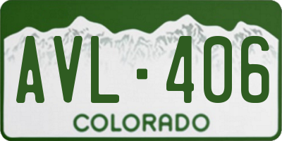 CO license plate AVL406
