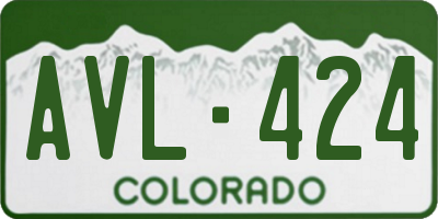 CO license plate AVL424