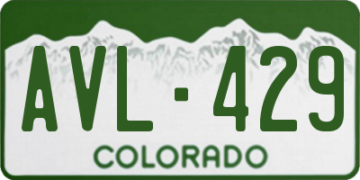 CO license plate AVL429