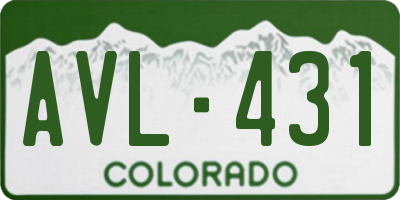CO license plate AVL431