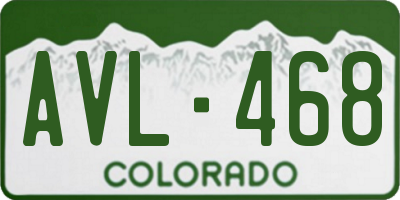 CO license plate AVL468