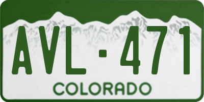 CO license plate AVL471