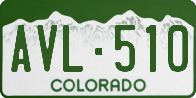 CO license plate AVL510