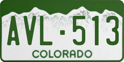 CO license plate AVL513