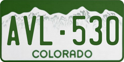 CO license plate AVL530