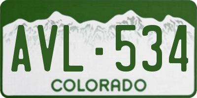 CO license plate AVL534