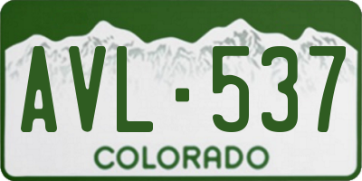 CO license plate AVL537