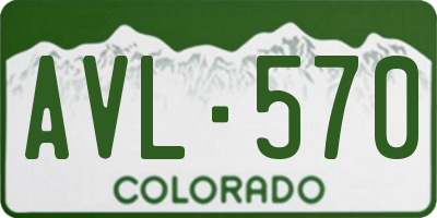 CO license plate AVL570