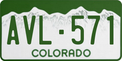 CO license plate AVL571