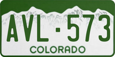 CO license plate AVL573