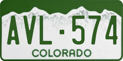 CO license plate AVL574