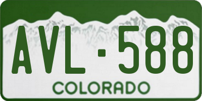 CO license plate AVL588