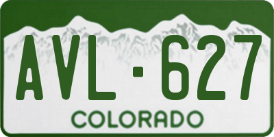 CO license plate AVL627
