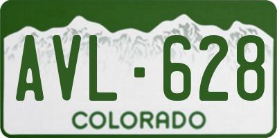 CO license plate AVL628
