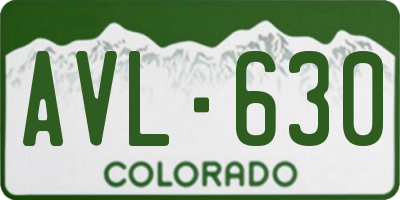 CO license plate AVL630