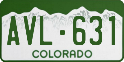 CO license plate AVL631
