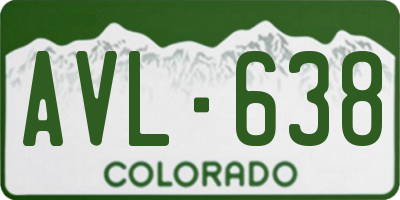 CO license plate AVL638