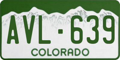 CO license plate AVL639