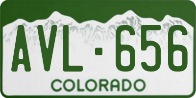 CO license plate AVL656