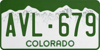 CO license plate AVL679