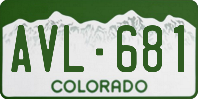 CO license plate AVL681