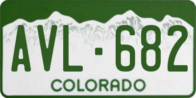 CO license plate AVL682