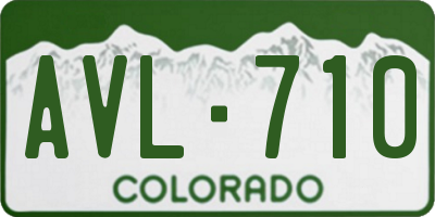 CO license plate AVL710
