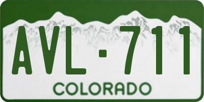 CO license plate AVL711