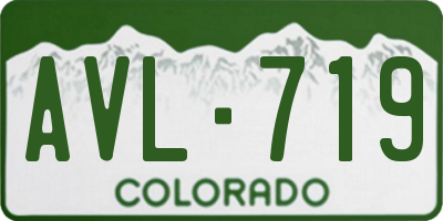 CO license plate AVL719