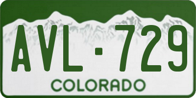 CO license plate AVL729