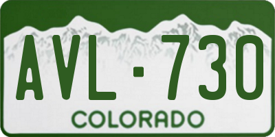 CO license plate AVL730