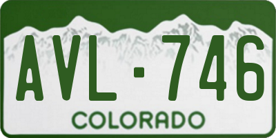 CO license plate AVL746