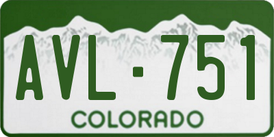 CO license plate AVL751