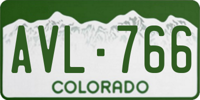 CO license plate AVL766