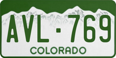 CO license plate AVL769