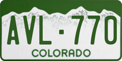 CO license plate AVL770